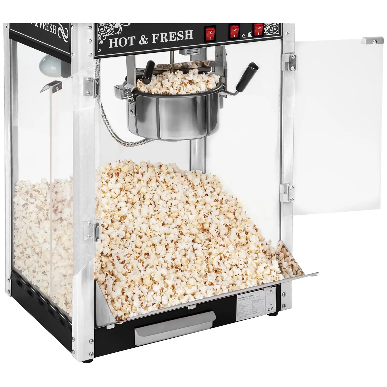 Macchina per popcorn nera - Design americano