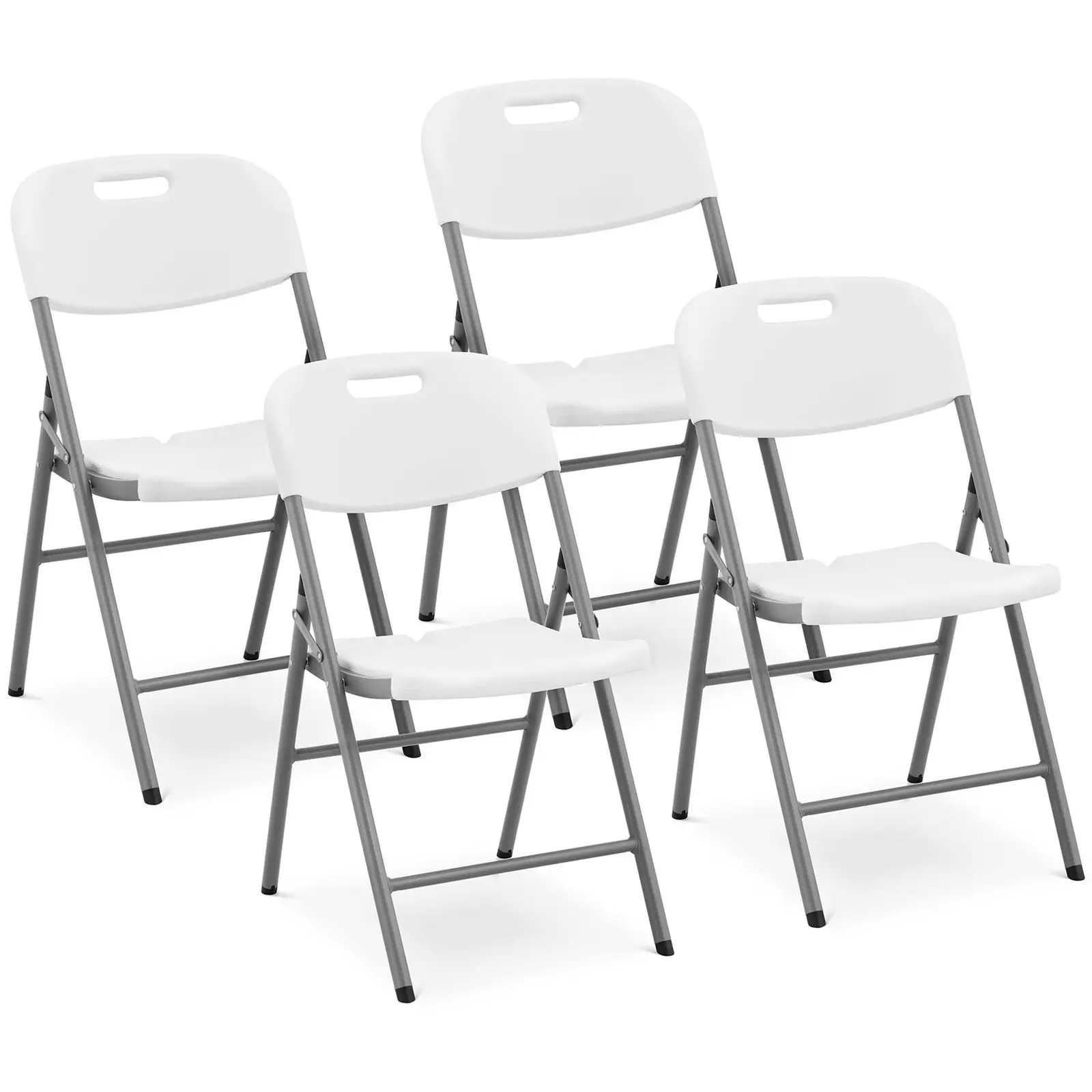 Sedie pieghevoli - Set da 4 - Royal Catering - 180 kg - Superficie di seduta: 40 x 38 cm - Bianco