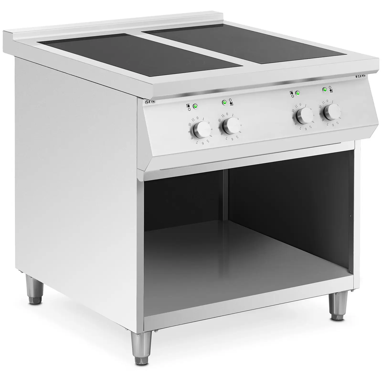 Cucina a induzione - 17.000 W - 4 superfici di cottura - 260 °C - Spazio di stivaggio - Royal Catering
