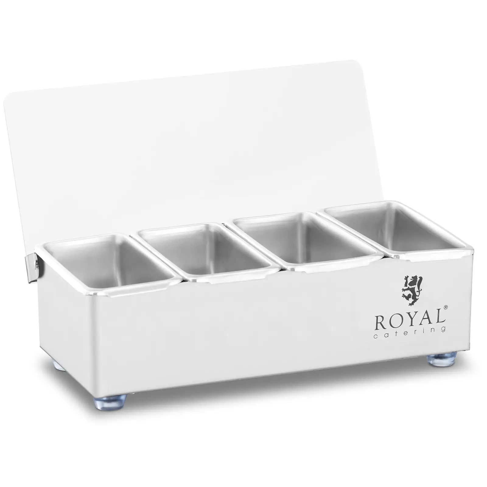 Contenitore portacondimenti - Acciaio inox - 4 x 0,4 L - Royal Catering