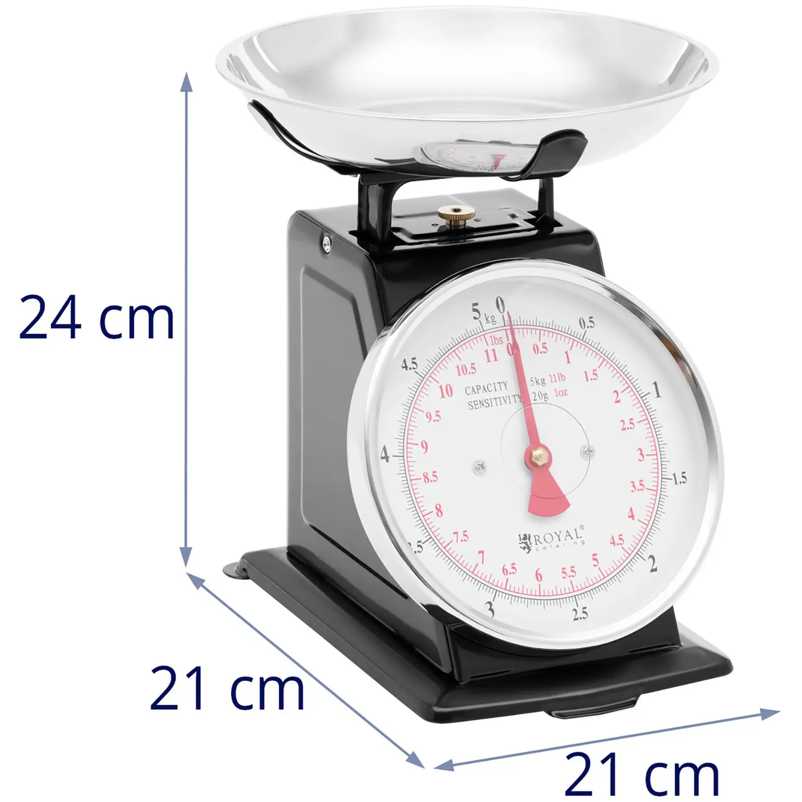 Bilancia da cucina analogica - 5 kg - Royal Catering