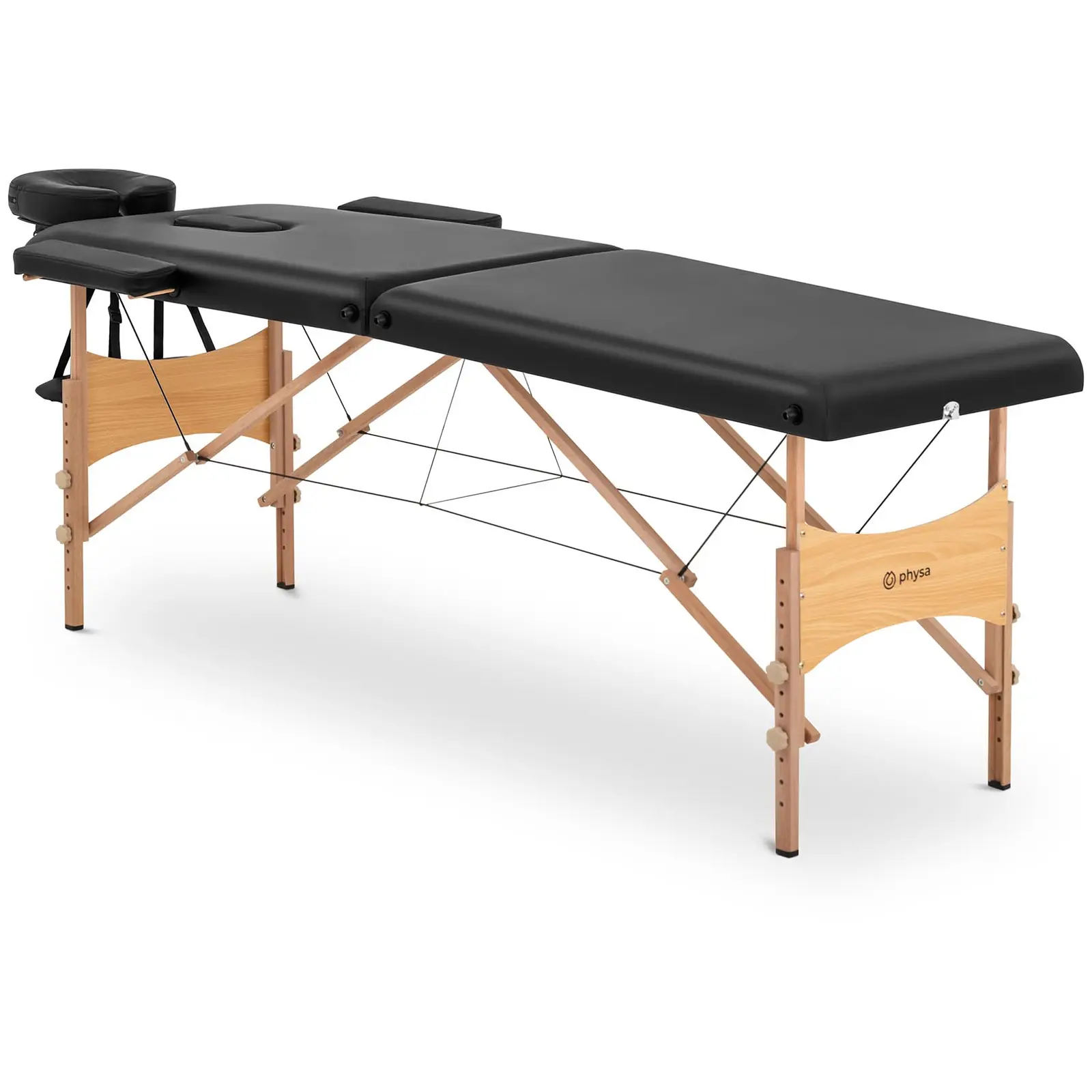 Lettino da massaggio portatile - 185 x 60 x 62 cm - 227 kg - Nero