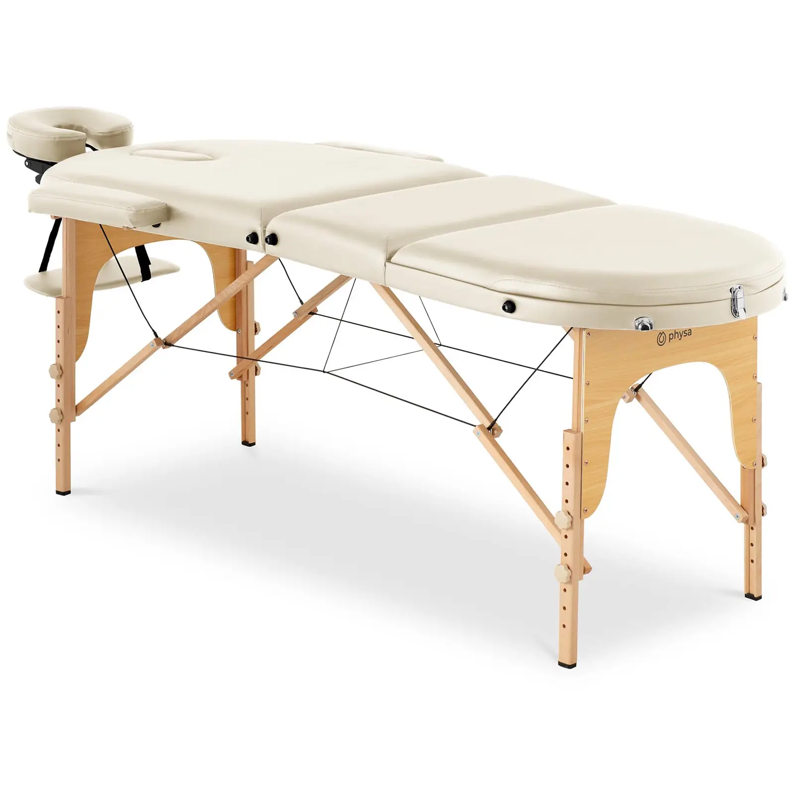 Lettino massaggio portatile - 185-211 x 70-88 x 63-85 cm - 227 kg - Beige