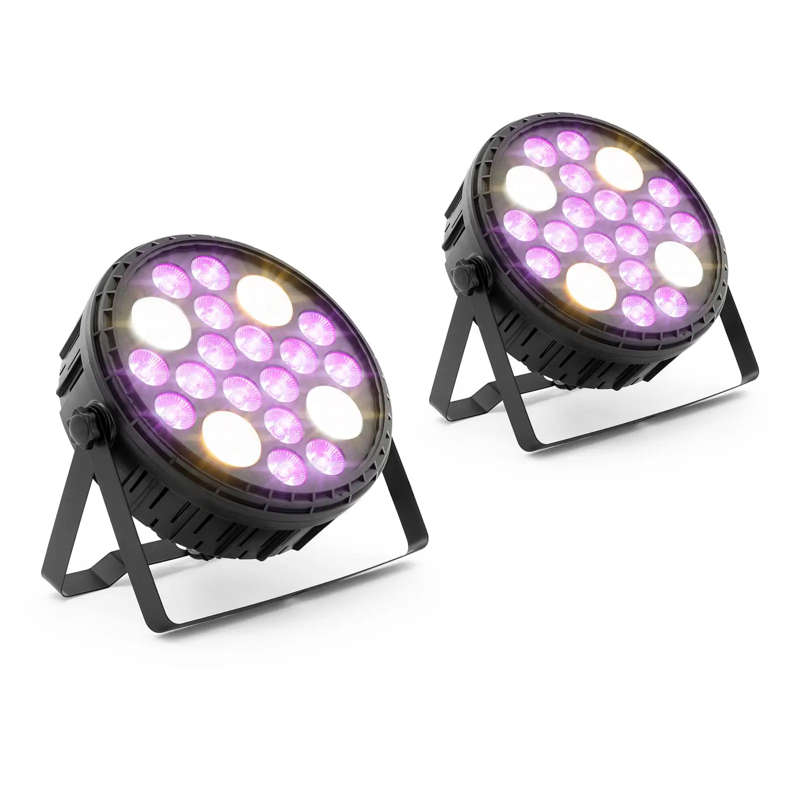 Faretto PAR LED - 16 LED - 120 W - RGBW - 2 pezzi