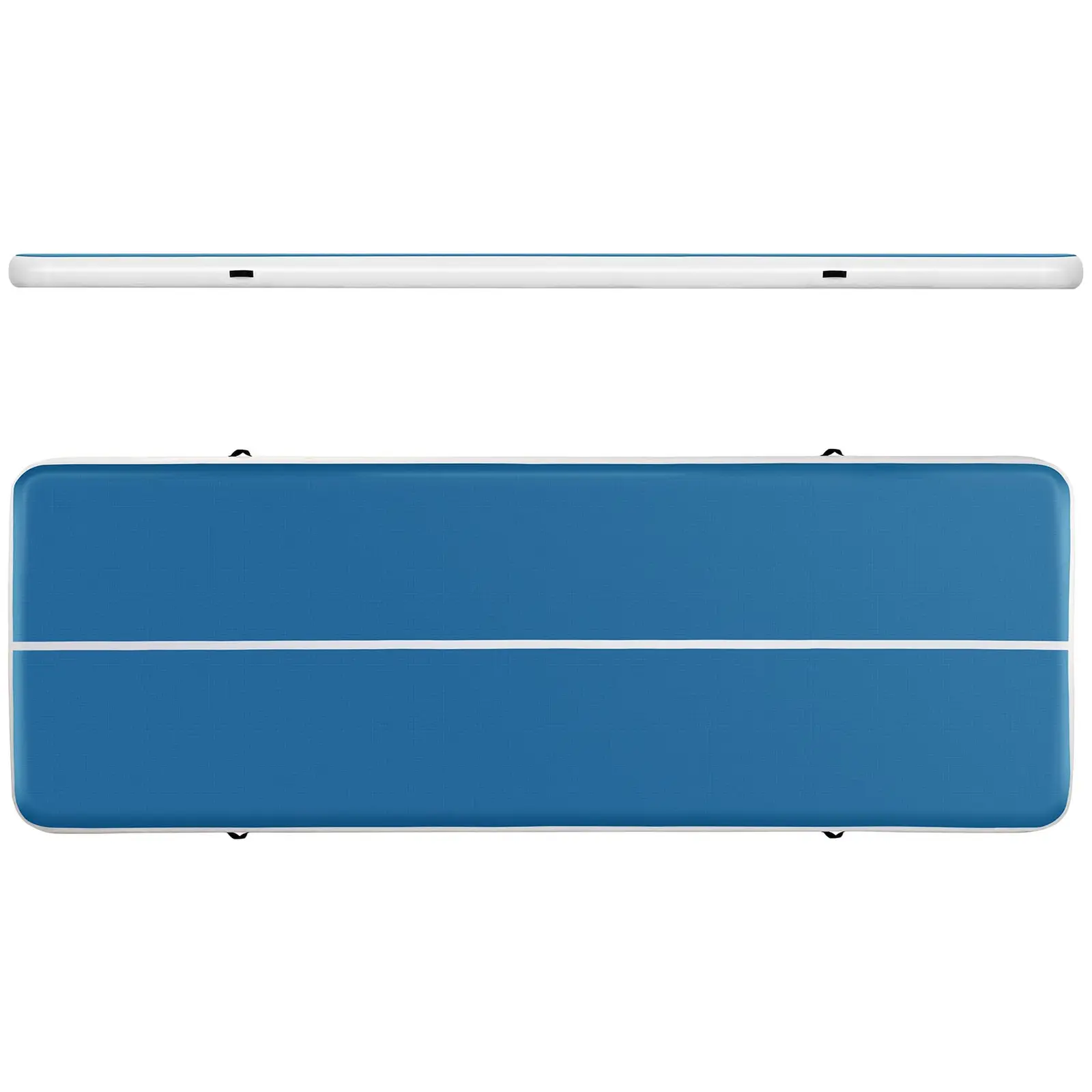 Tappeto da ginnastica gonfiabile - 600 x 200 x 20 cm - 400 kg - blu/bianco