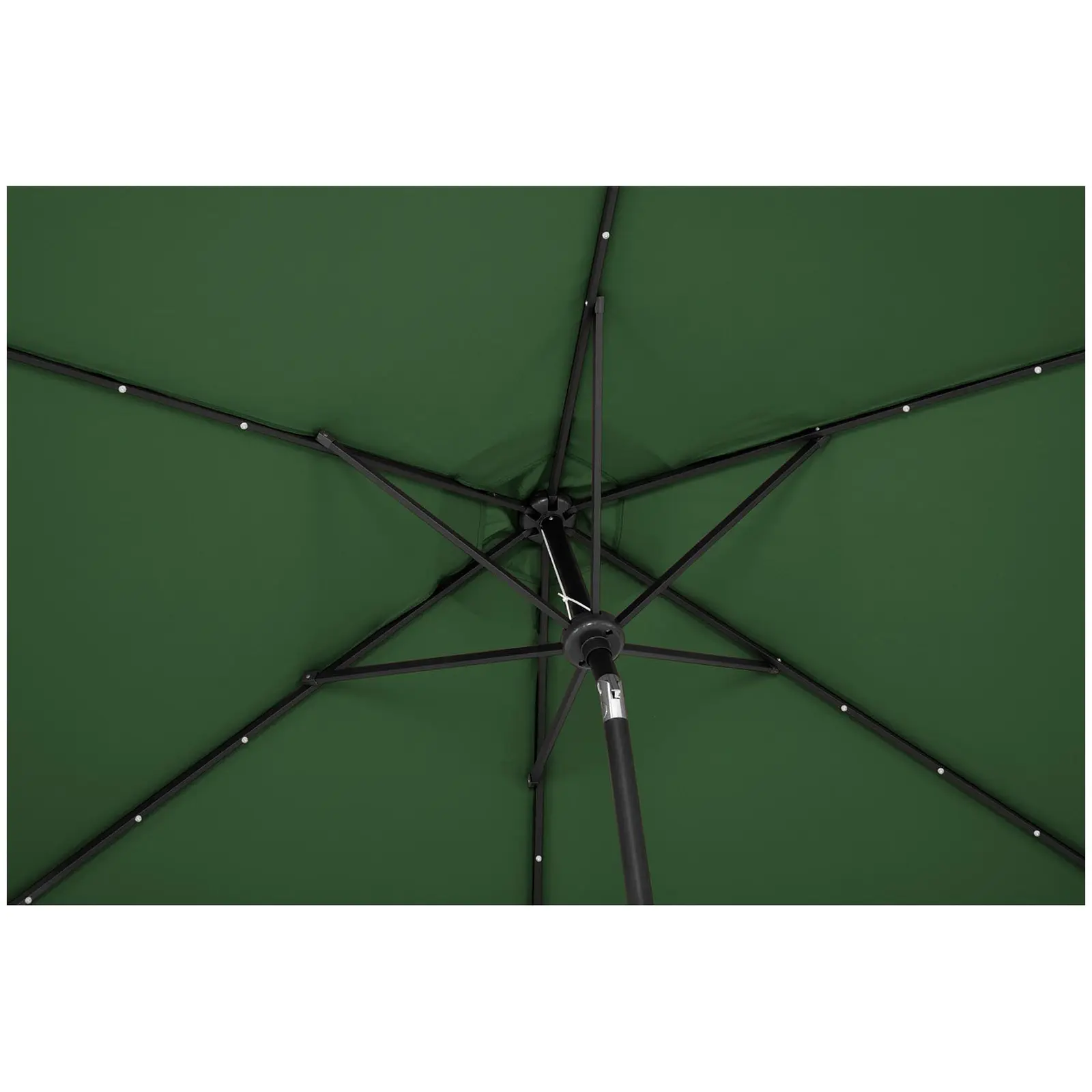 Seconda Mano Ombrellone palo centrale con LED - verde - rotondo - Ø 300 cm - inclinabile