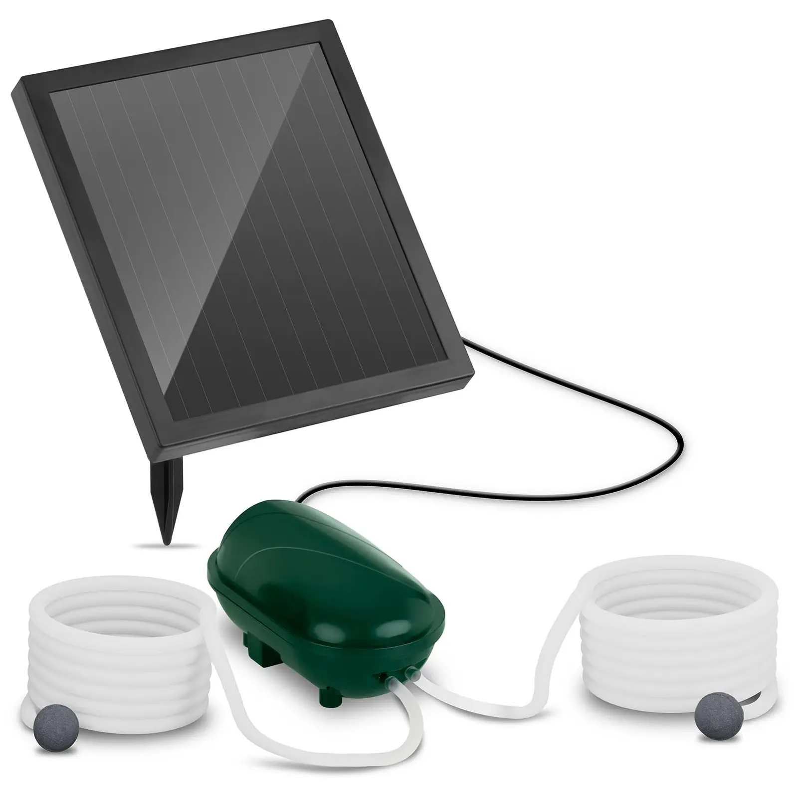 Pompa laghetto solare - 2 pietre - 200 l / h - batteria