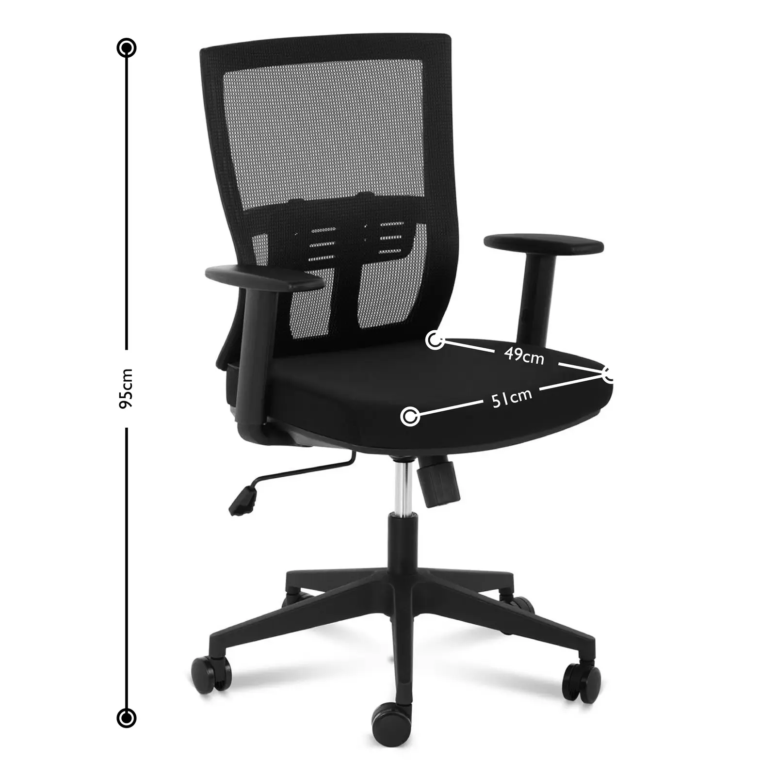 Sedia ergonomica da ufficio Tam con schienale in rete - Dimensione Ufficio  Arredamento