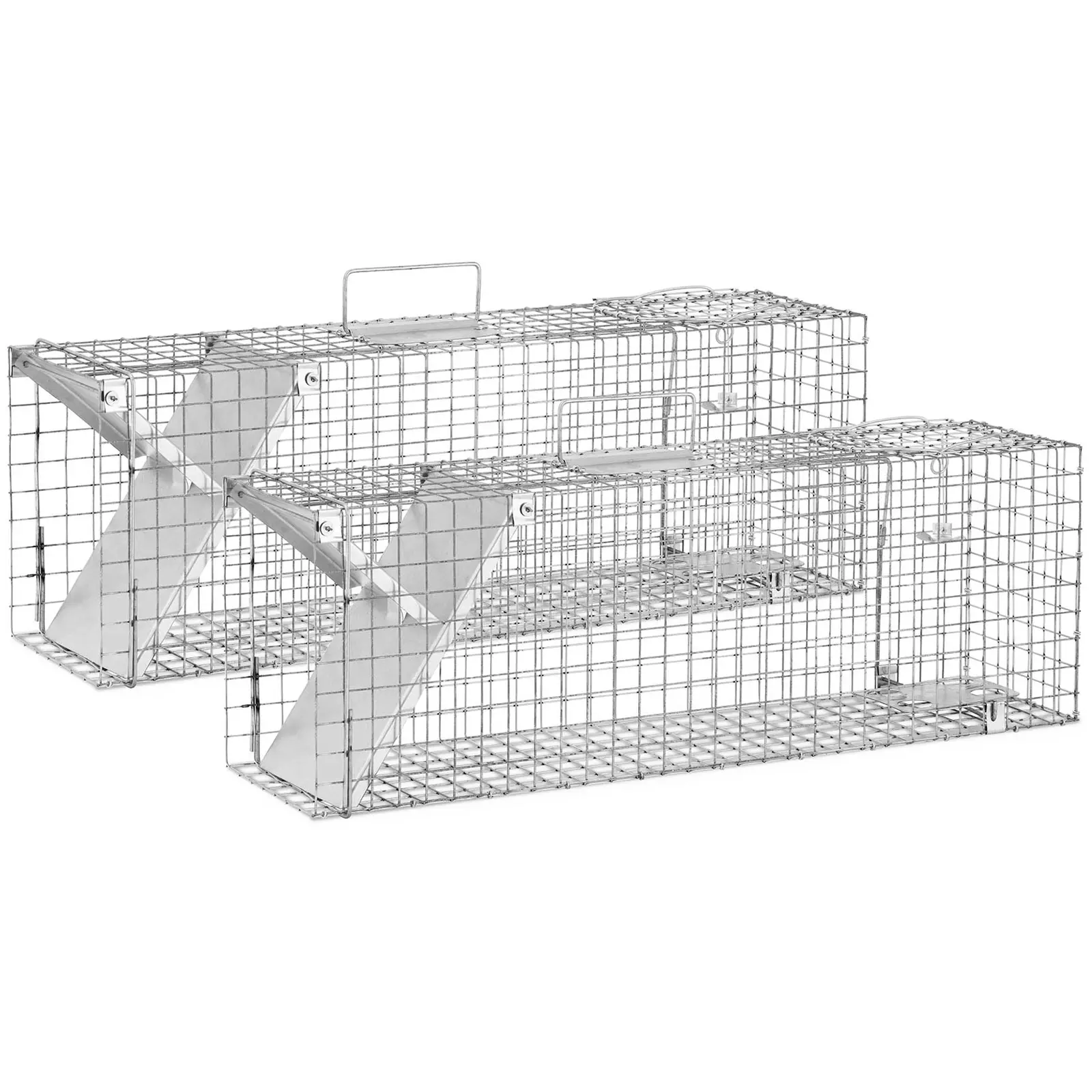 Trappola per animali - 82 x 20 x 27 cm - Dimensioni della grata: 25 x 25 mm - 2 pezzi